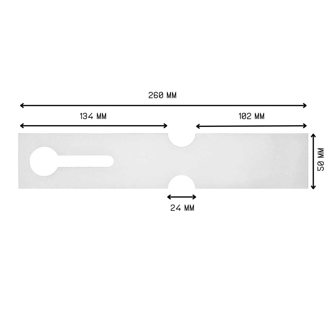 Loop lock labels 260x50mm HDPE