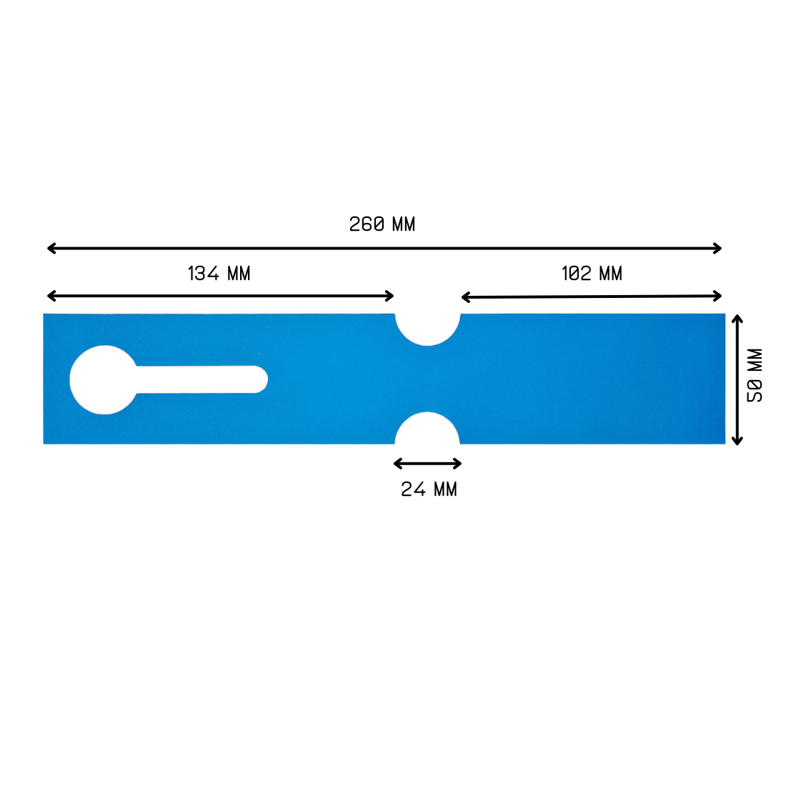 Schlaufenetiketten 260x50mm HDPE, Blau