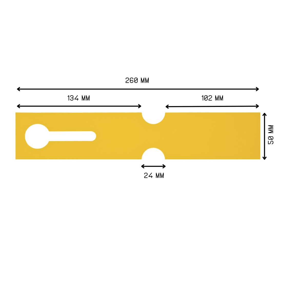 Loop lock labels 260x50mm HDPE