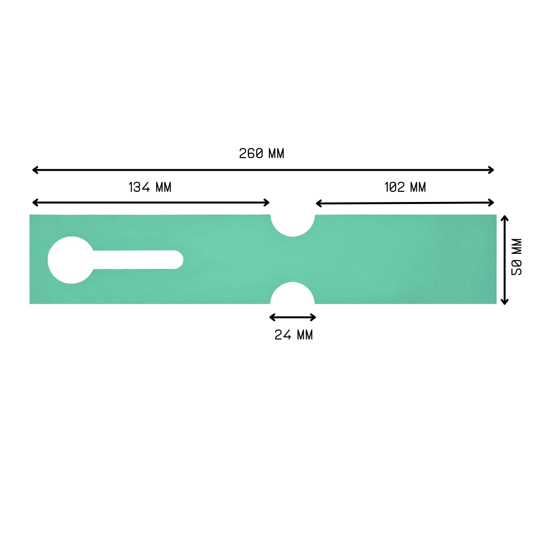 Loop lock labels 260x50mm HDPE