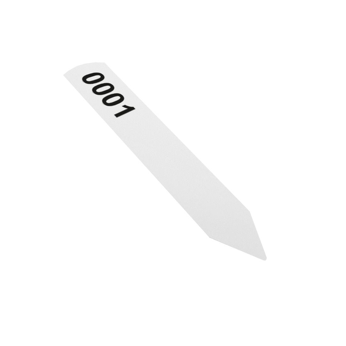 Stecketiketten 120x20mm 200µ PET - Nummeriert, Weiß