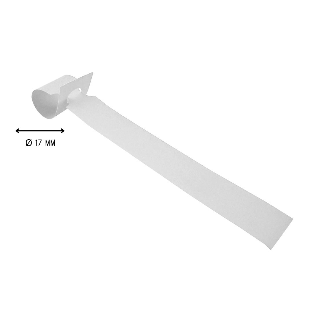 Schlaufenetiketten 160x17mm HDPE, Weiß