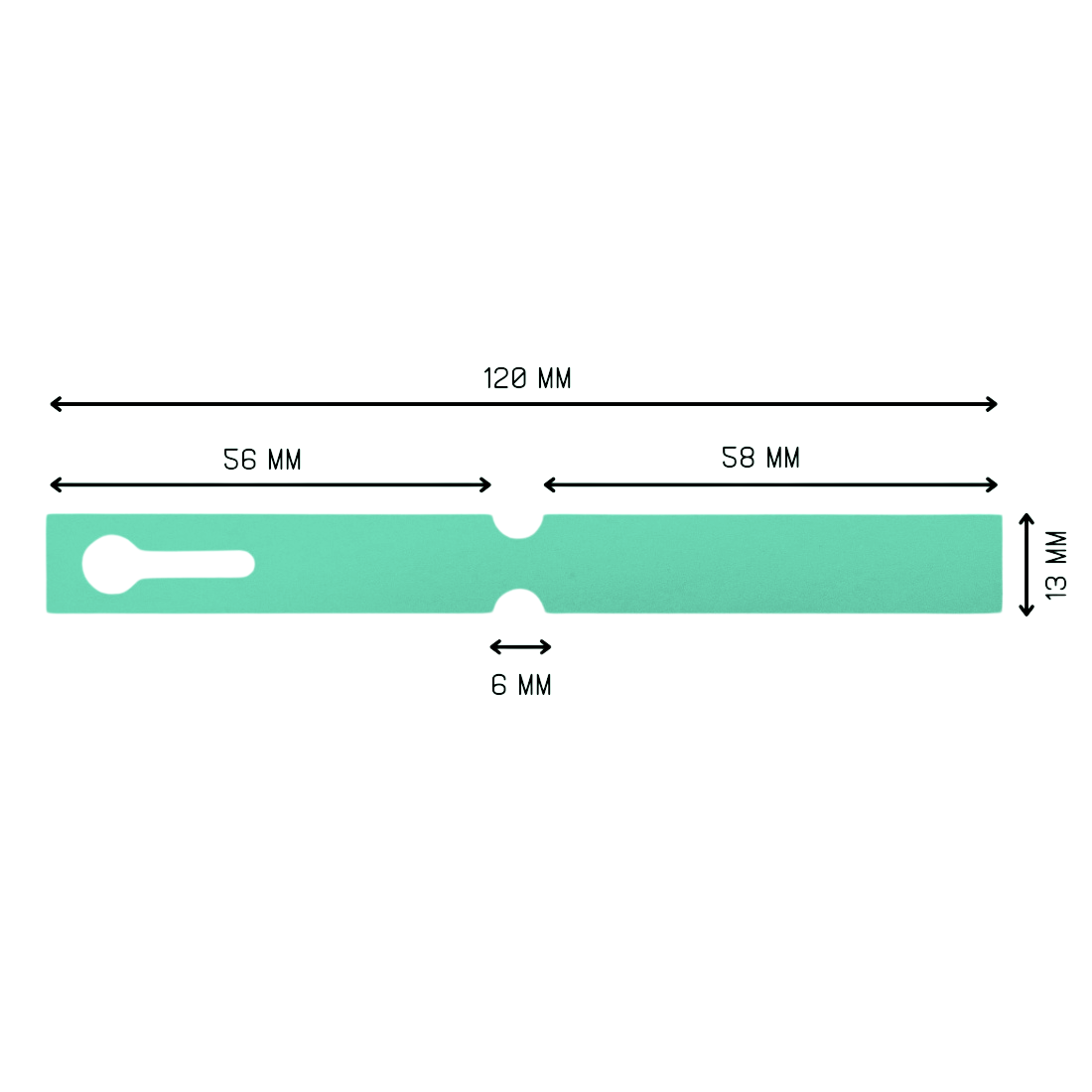 Loop lock labels 120x13mm PVC