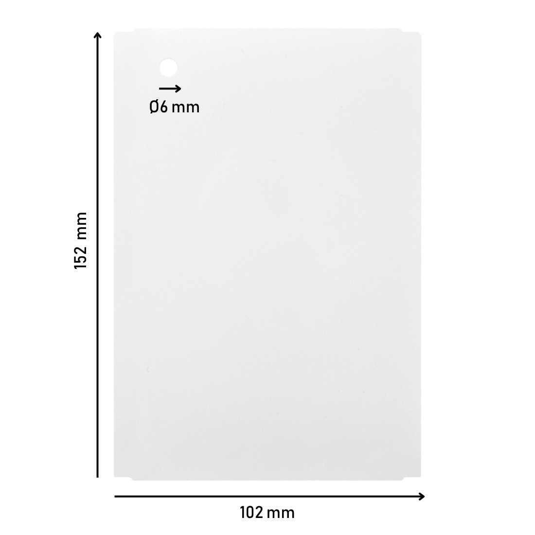 Hanging plant tag 102x152mm HTP, White