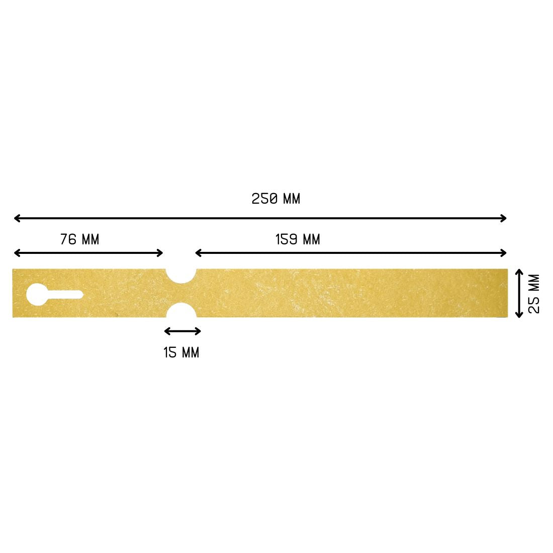 Schlaufenetiketten 250x25mm Tyvek Gelb