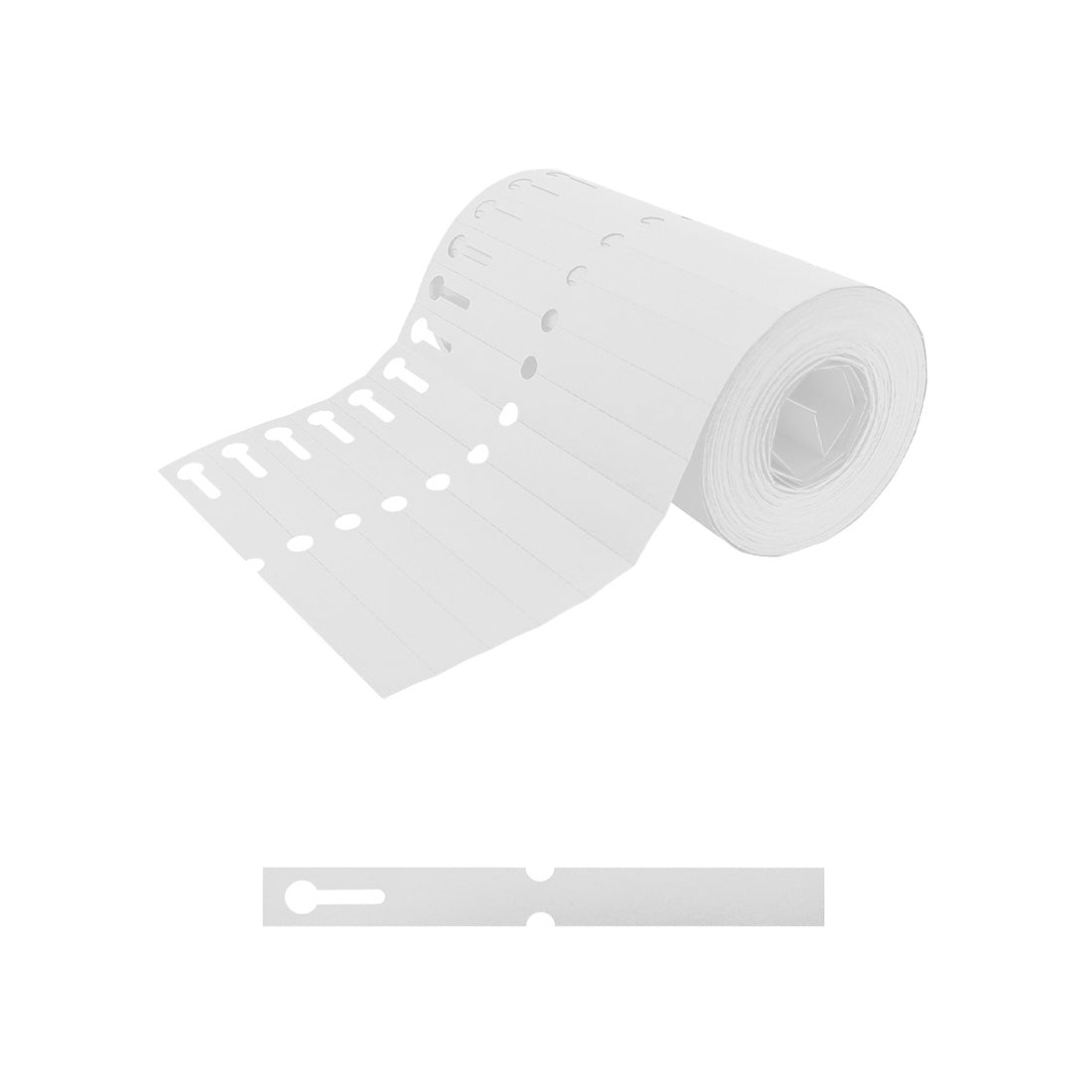Schlaufenetiketten 120x13mm PVC, Weiß