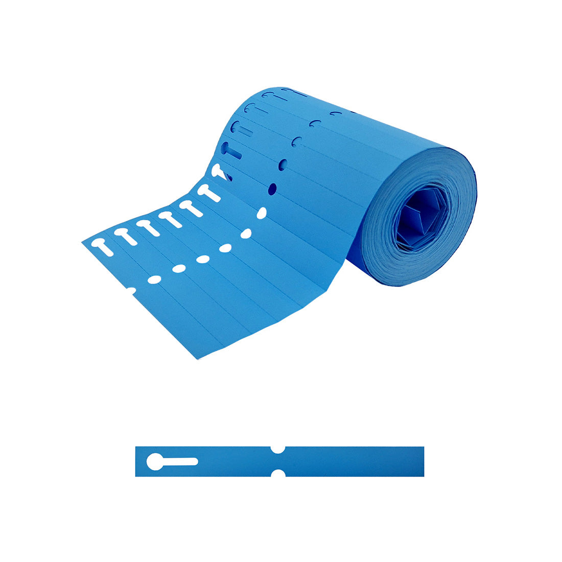Schlaufenetiketten 120x13mm PVC, Blau
