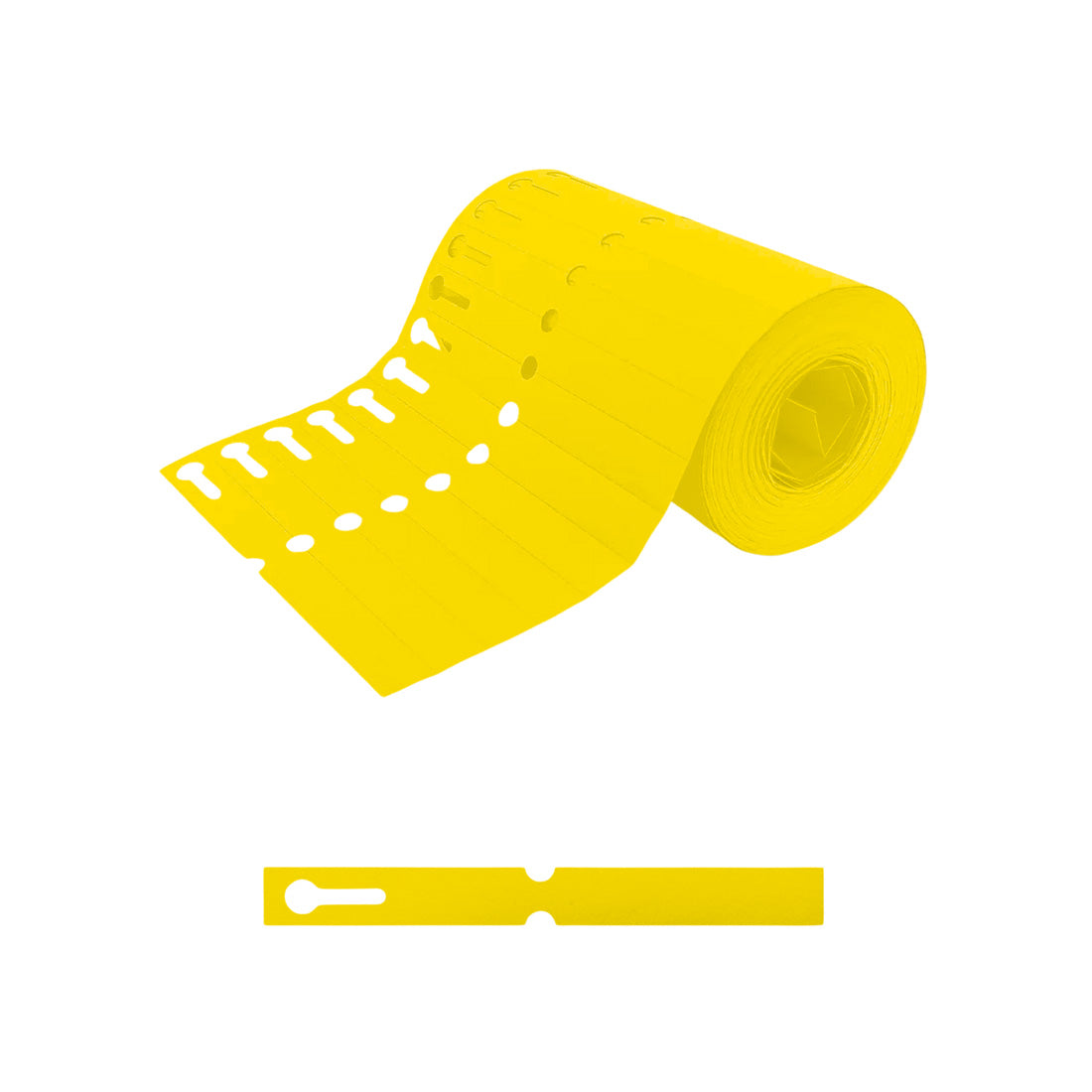 Schlaufenetiketten 120x13mm PVC, Gelb