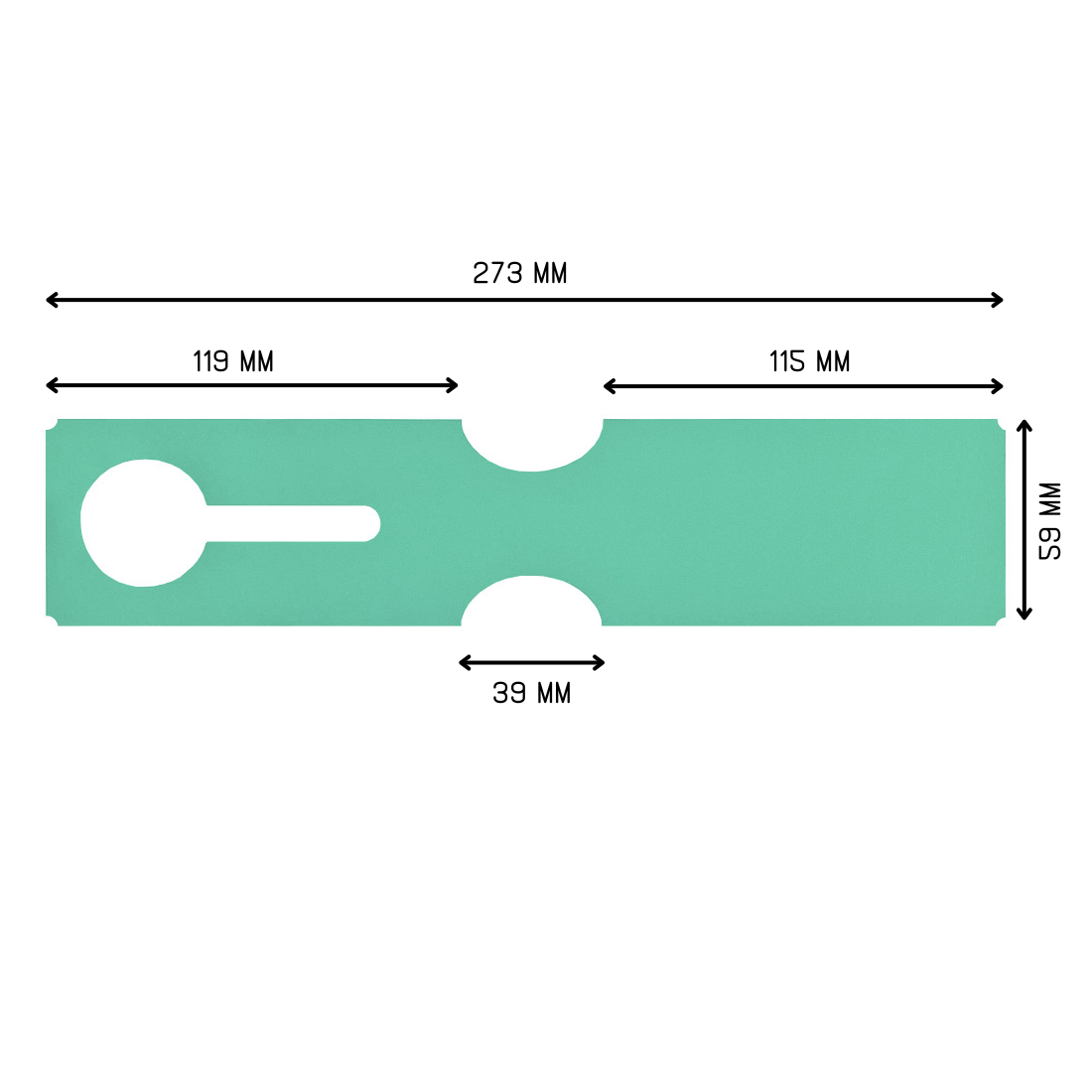 Schlaufenetiketten 273x59mm HDPE, Grün