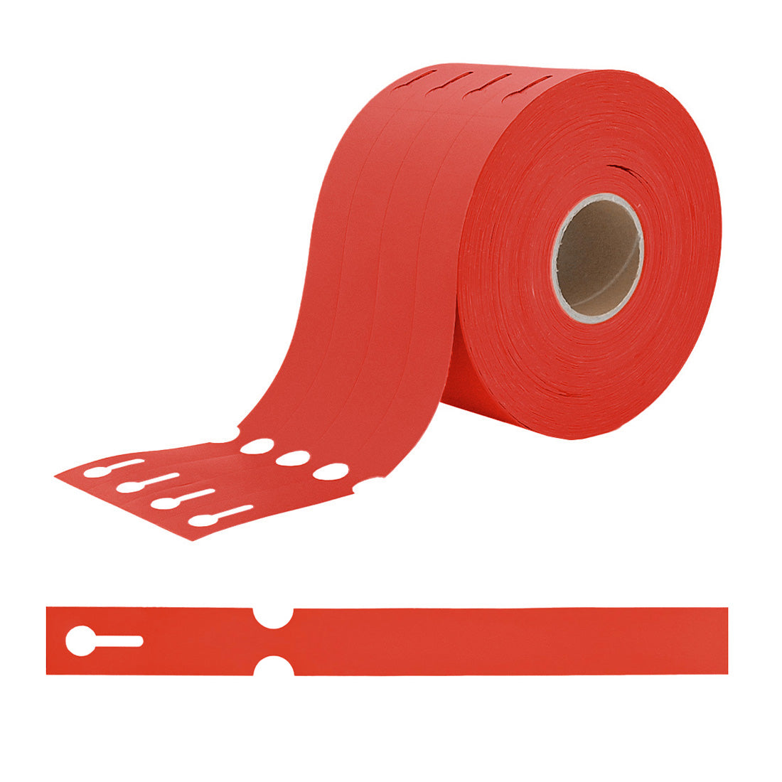 Loop lock labels 250x25mm HDPE, Red