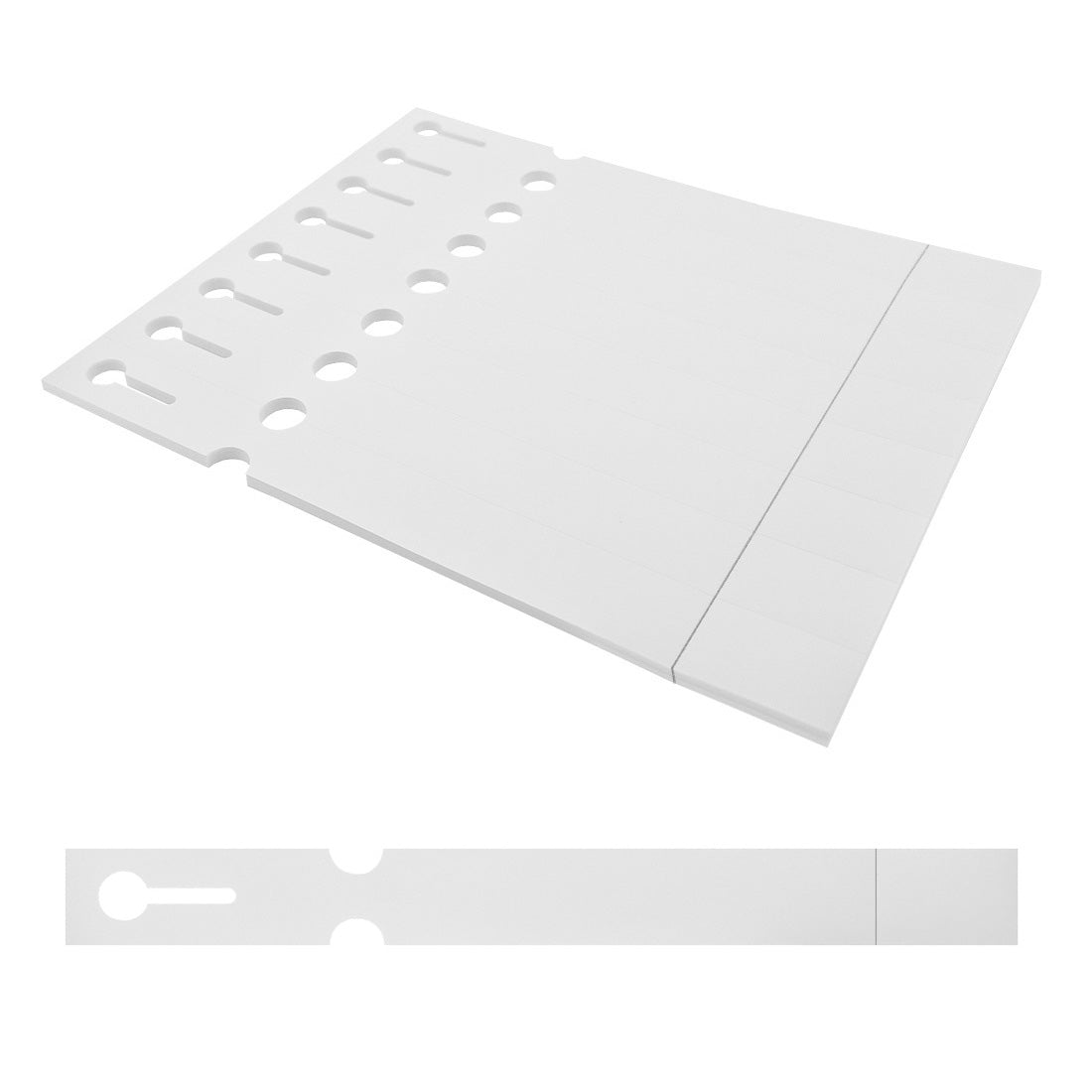 Schlaufenetiketten 250x25mm PET, Weiß