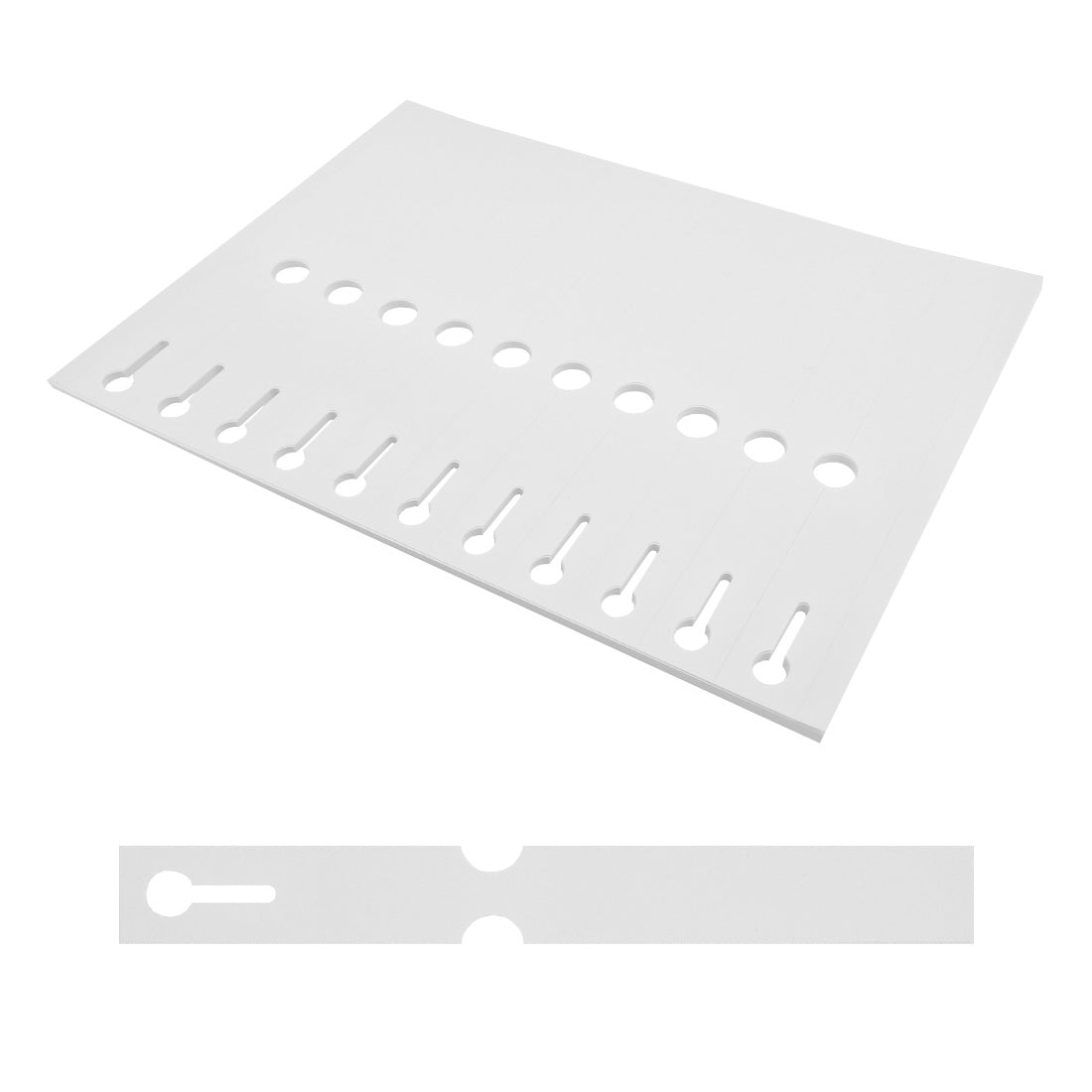Schlaufenetiketten 210x25mm PET, Weiß