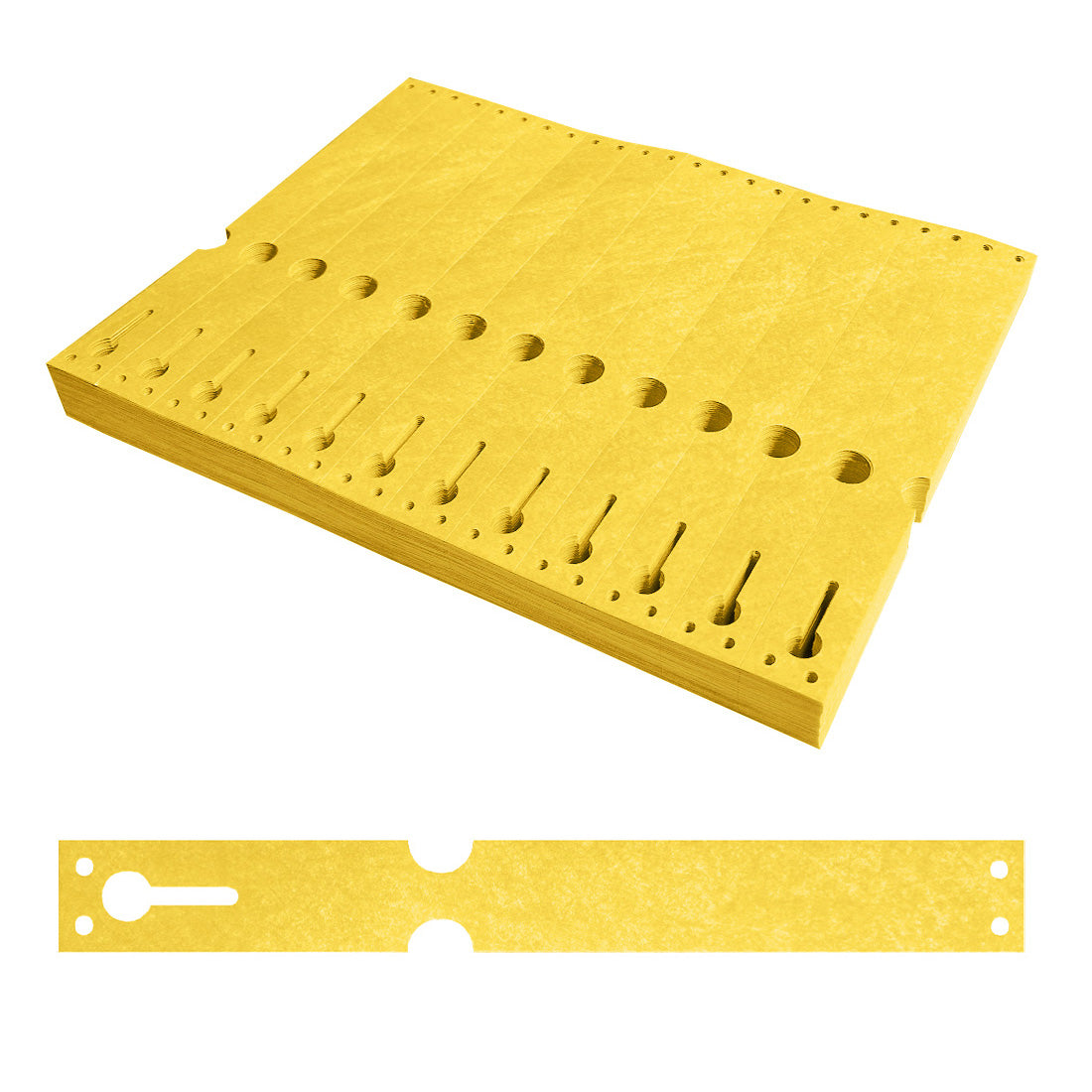 Schlaufenetiketten 220x25,4mm Tyvek, Gelb