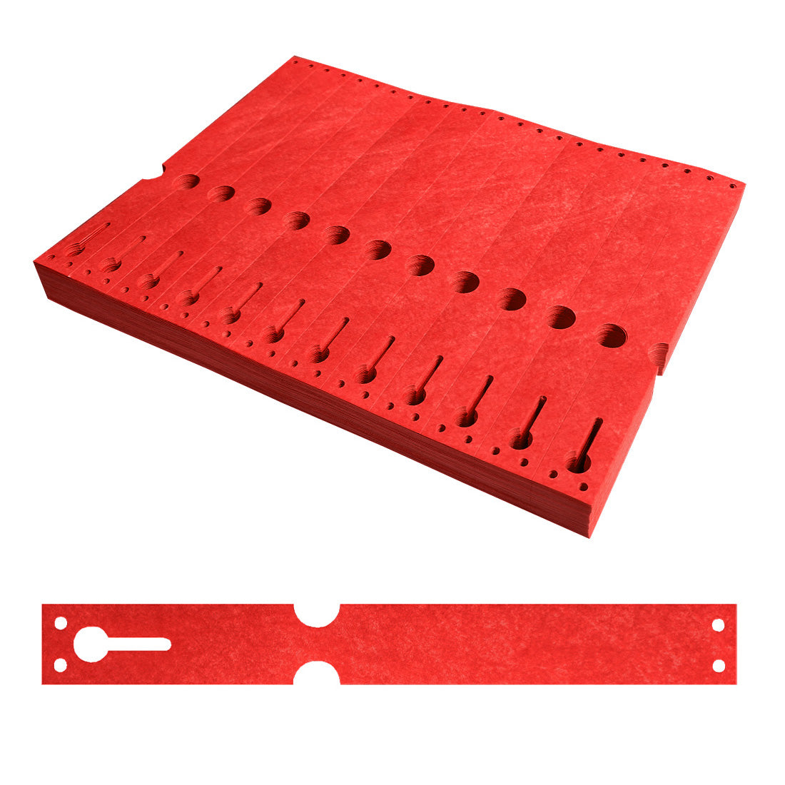 Schlaufenetiketten 220x25,4mm Tyvek, Rot