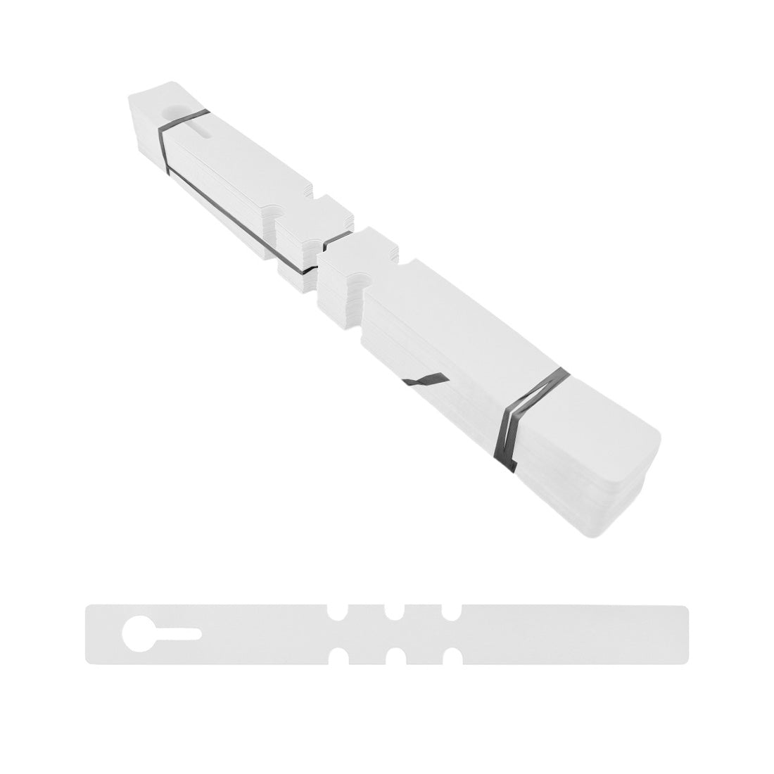 Schlaufenetiketten 210x20mm PVC, Weiß
