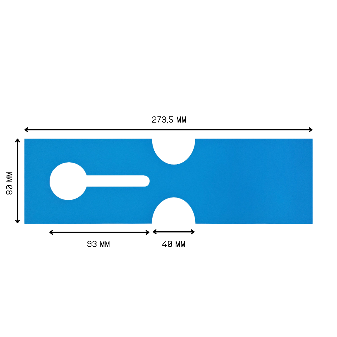 Schlaufenetiketten 273,5x80mm HDPE, Blau