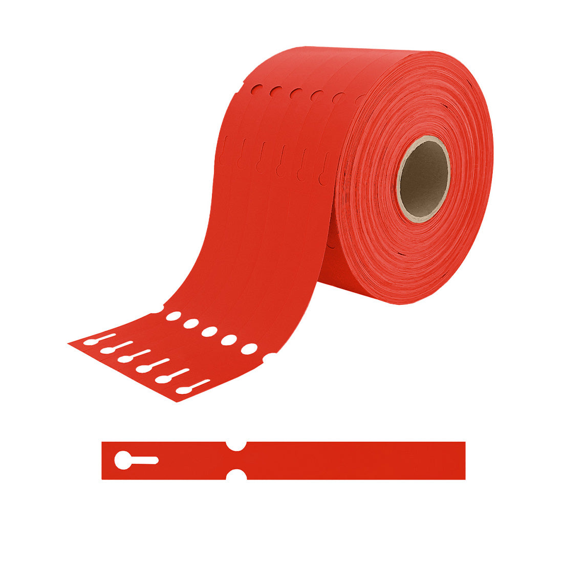 Loop lock labels 160x17mm HDPE Red