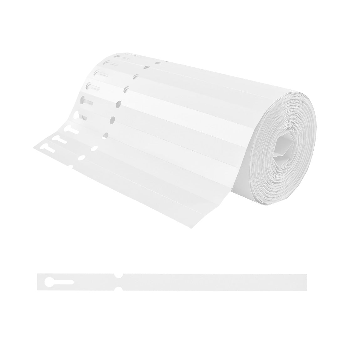 Schlaufenetiketten 200x13mm PVC, Weiß
