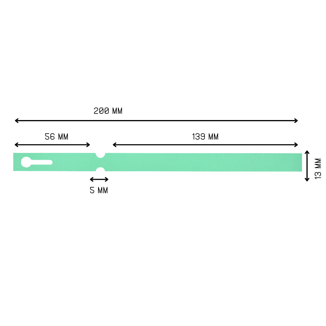 Schlaufenetiketten 200x13mm PVC, Grün