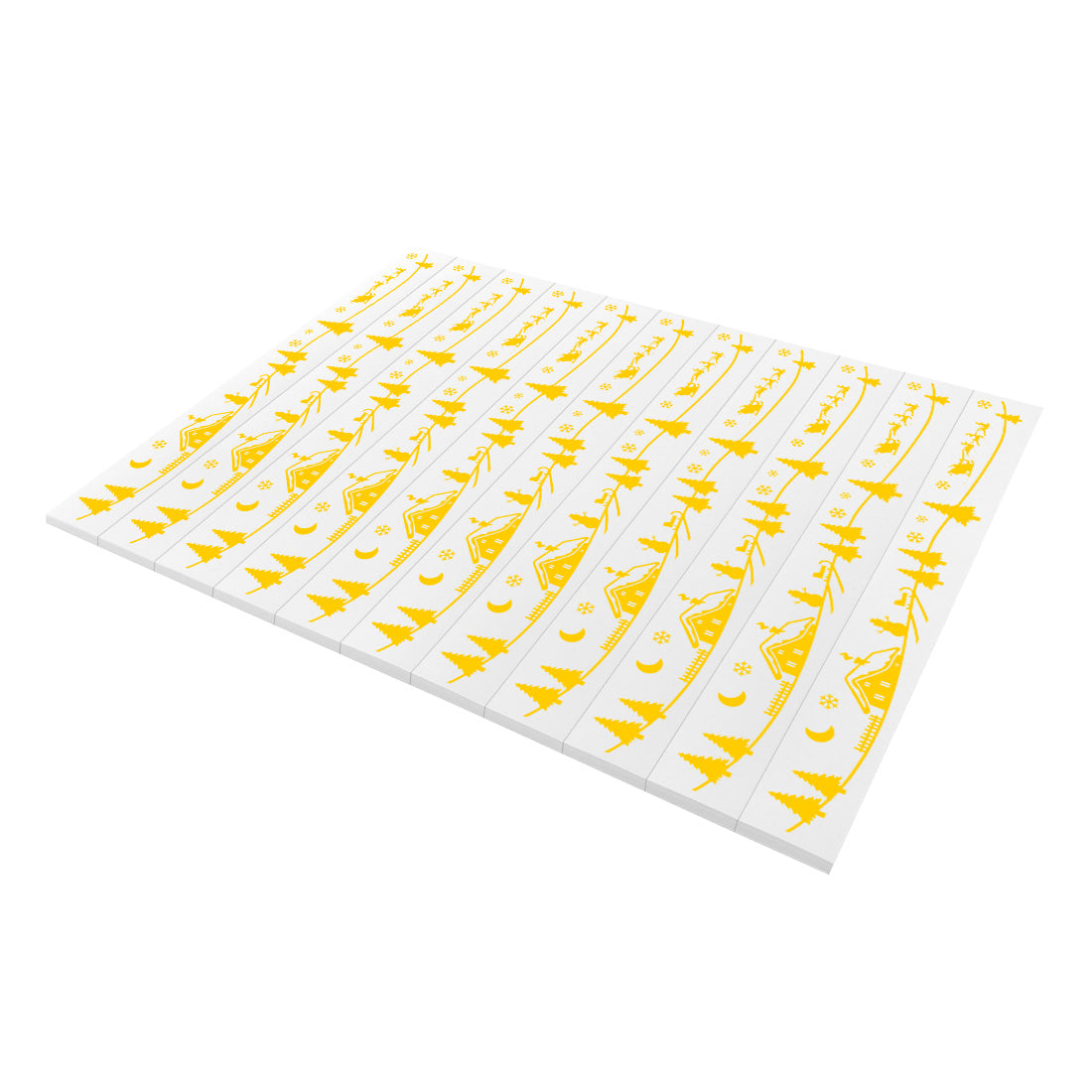 Weihnachtsbaumetiketten 210x25,5mm PET, Gelb