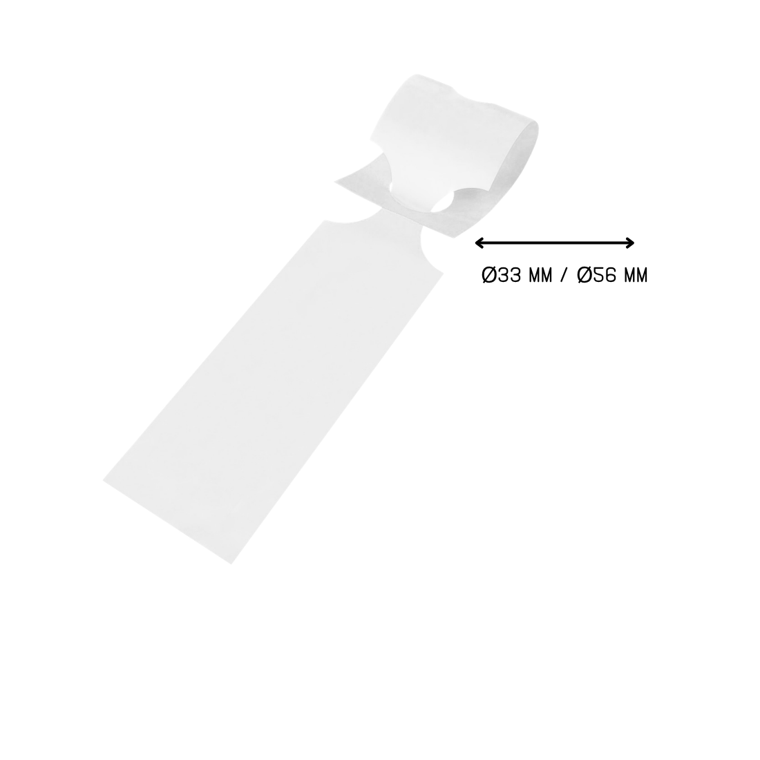 Schlaufenetiketten 400x75mm HDPE - Nummeriert, Weiß