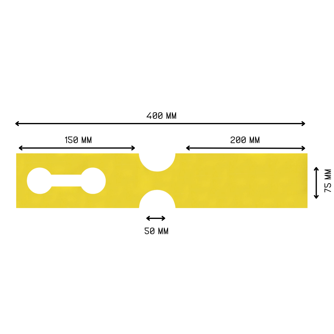Loop lock labels 400x75mm HDPE